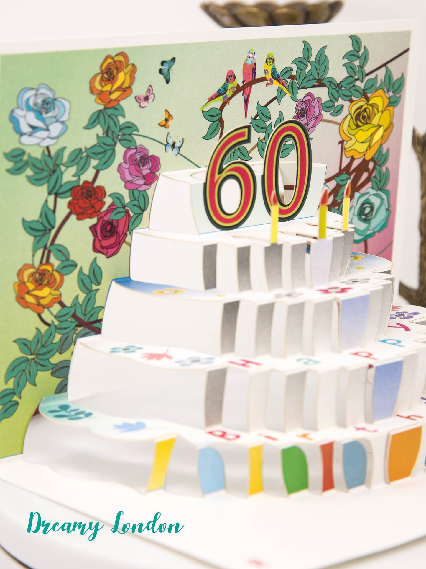 Pop-up 60th Birthday Card - dreamylondon